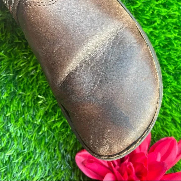 CHACO CHACOS CHACO'S BROWN LEATHER CLOGS ADJUSTABLE STRAP 8.5 MARY JANES - Picture 6 of 14